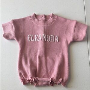 Personalized Pink Kids One-Piece Romper - Eleanora